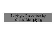 Solving a Proportion by 