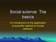 Social%20science:%20The%20basics