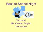 Back to School Night