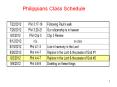 Philippians Class Schedule PowerPoint PPT Presentation
