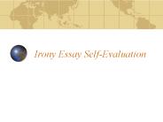 Irony Essay Self-Evaluation