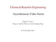 Chemical Reaction Engineering  Asynchronous Video Series