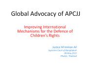 Global Advocacy of APCJJ
