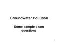 Groundwater Pollution PowerPoint PPT Presentation