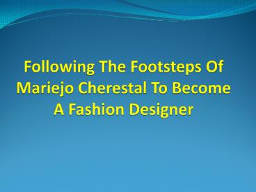 Mariejo Cherestal - Fashion Icon