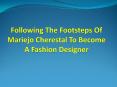 Mariejo Cherestal - Fashion Icon PowerPoint PPT Presentation