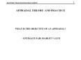 APPRAISAL THEORY AND PRACTICE PowerPoint PPT Presentation
