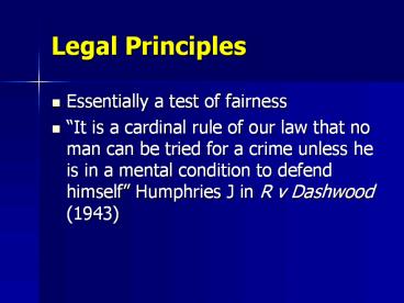 Legal Principles