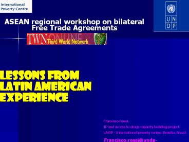 ASEAN regional workshop on bilateral Free Trade Agreements