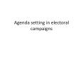 Agenda setting in electoral campaigns PowerPoint PPT Presentation