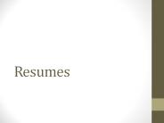 Resumes