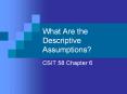 What Are the Descriptive Assumptions? PowerPoint PPT Presentation