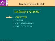 Recherche sur la LSF