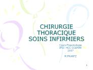 CHIRURGIE THORACIQUE SOINS INFIRMIERS