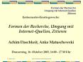 Formen der Recherche Umgang mit Internet-Quellen Zitieren PowerPoint PPT Presentation