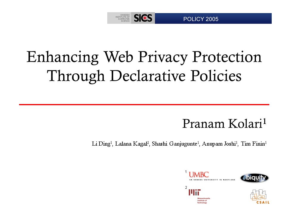 Enhancing Web Privacy Protection Through Declarative Policies