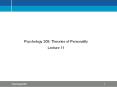 Psychology 305: Theories of Personality PowerPoint PPT Presentation