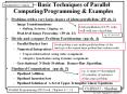 Basic Techniques of Parallel   Computing/Programming PowerPoint PPT Presentation