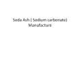 Soda Ash ( Sodium carbonate) Manufacture PowerPoint PPT Presentation