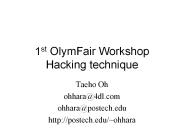 1st OlymFair Workshop Hacking technique