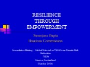 RESILIENCE THROUGH EMPOWERMENT