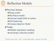 Reflection Models