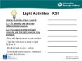 Light Activities  KS1 PowerPoint PPT Presentation