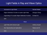Light Fields in Ray and Wave Optics