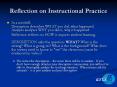 Reflection on Instructional Practice PowerPoint PPT Presentation