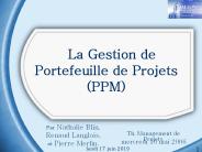 La Gestion de Portefeuille de Projets (PPM)