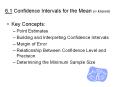 6.1 Confidence Intervals for the Mean (? known) PowerPoint PPT Presentation
