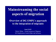 Mainstreaming the social aspects of migration PowerPoint PPT Presentation