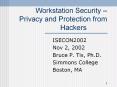 Workstation Security  PowerPoint PPT Presentation