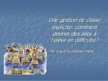 Par Claudine Jolicoeur-Yelle