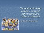 Par Claudine Jolicoeur-Yelle