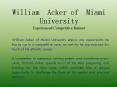 William  Acker of  Miami  University - Experienced Competitive Runner (1) PowerPoint PPT Presentation