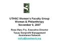 UTHSC%20Women PowerPoint PPT Presentation