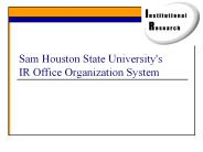Sam%20Houston%20State%20University's%20IR%20Office%20Organization%20System