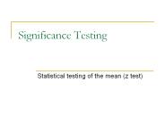 Significance Testing