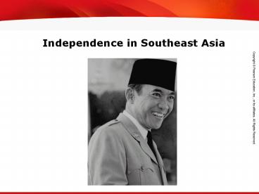Independence in Southeast Asia
