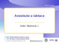 Anestezie a laktace PowerPoint PPT Presentation