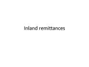 Inland remittances