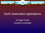 Earth observation applications