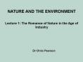 NATURE AND THE ENVIRONMENT PowerPoint PPT Presentation