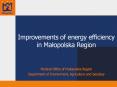 Improvements of energy efficiency in Malopolska Region PowerPoint PPT Presentation