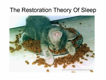 The Restoration Theory Of Sleep