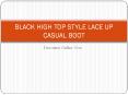 BLACK HIGH TOP STYLE LACE UP CASUAL BOOT (1)