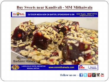 Buy Sweets near Kandivali - MM Mithaiwala