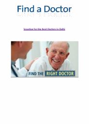 Scouting for the Best Doctors in Delhi