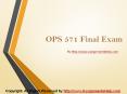 OPS 571 Final Exam Latest University of Phoenix Final Exam Study Guide